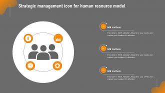 Strategic Management Icon For Human Resource Model