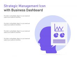 Strategic management icon with business dashboard