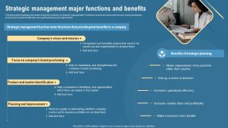 Strategic Management Major Functions And Benefits Strategic Management Guide