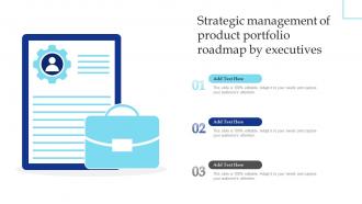 Strategic Management Of Product Portfolio Roadmap By Executives