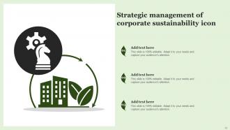Strategic Management Of Sustainability Powerpoint Ppt Template Bundles Content Ready Designed