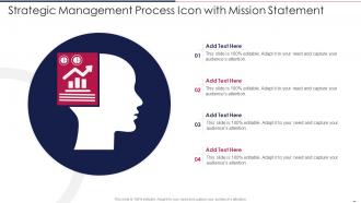 Strategic Management Process Icon With Mission Statement