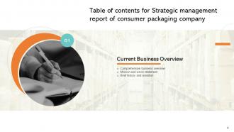 Strategic Management Report Of Consumer Packaging Company Powerpoint Presentation Slides MKT CD V Colorful Impressive