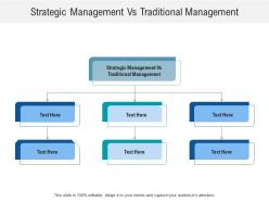 Strategic management vs traditional management ppt powerpoint presentation show cpb