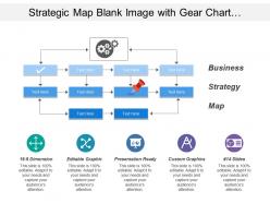 Strategic Map Blank Image With Gear Chart And Arrow Icons