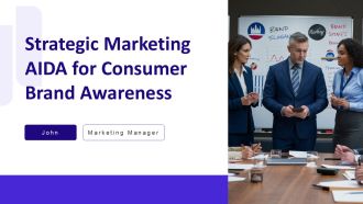 Strategic Marketing AIDA For Consumer Brand Awareness PPT Mockup AT