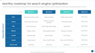 Strategic Marketing Guide Monthly Roadmap For Search Engine Optimization