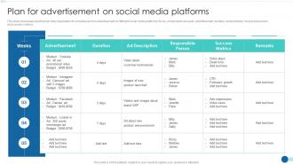 Strategic Marketing Guide Plan For Advertisement On Social Media Platforms