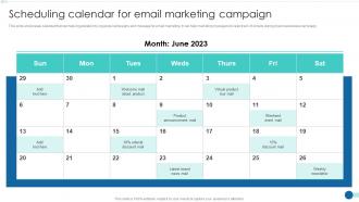 Strategic Marketing Guide Scheduling Calendar For Email Marketing Campaign