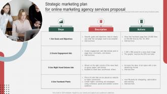 Strategic Marketing Plan For Online Marketing Agency Services Proposal Ppt Template