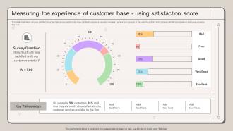 Strategic Marketing Plan To Increase Measuring The Experience Of Customer Base