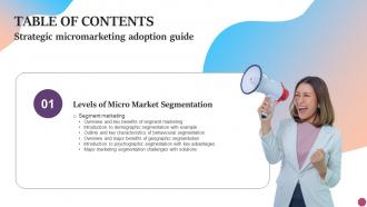 Strategic Micromarketing Adoption Guide Table Of Contents MKT SS V
