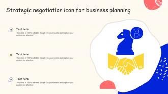 Strategic Negotiation Icon For Business Planning