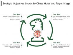 Strategic Objectives Shown By Chess Horse And Target Image