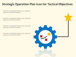 Strategic operation plan icon for tactical objectives