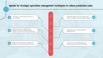 Strategic Operations Management Techniques To Reduce Production Costs Complete Deck Strategy CD V Editable Best