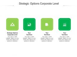 Strategic options corporate level ppt powerpoint presentation ideas slides cpb