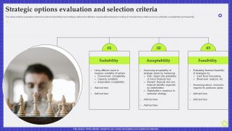 Strategic Options Evaluation And Selection Criteria