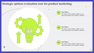 Strategic Options Evaluation Icon For Product Marketing