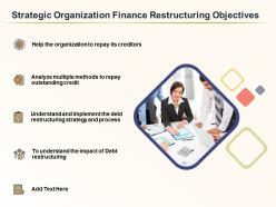 Strategic Organization Finance Restructuring Objectives Ppt Sample
