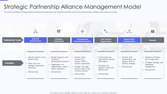 Strategic Partnership Alliance Management Model