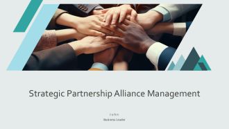 Strategic Partnership Alliance Management PPT Outline AT