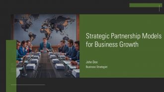 Strategic Partnership Models For Business Growth PPT Slides AT