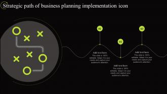 Strategic Path Of Business Planning Implementation Icon