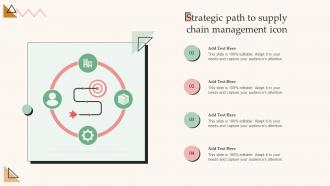 Strategic Path To Supply Chain Management Icon