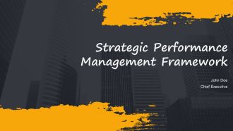 Strategic Performance Management Framework PPT Template AT