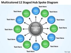 Strategic Plan 12 Staged Hub Spoke Diagram Powerpoint Templates PPT Backgrounds For Slides 0523
