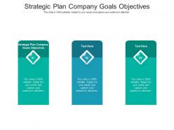 Strategic plan company goals objectives ppt powerpoint presentation icon template cpb