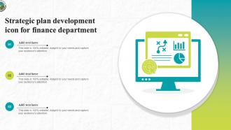 Strategic Plan Development Icon For Finance Department
