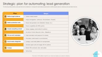 Strategic Plan For Automating Lead Generation Elevate Sales Efficiency
