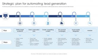 Strategic Plan For Automating Lead Generation Ensuring Excellence Through Sales Automation Strategies