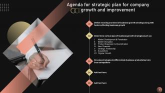 Strategic Plan For Company Growth And Improvement Strategy CD V Customizable Compatible