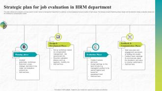 Strategic Plan For Job Evaluation In HRM Department