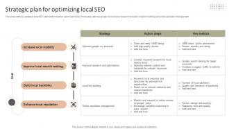 Strategic Plan For Optimizing Local SEO Improving Client Experience And Sales Strategy SS V