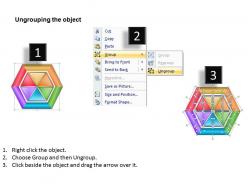 Strategic plan hexagon information flow diagram powerpoint templates ppt backgrounds slides