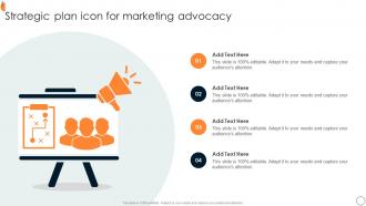 Strategic Plan Icon For Marketing Advocacy