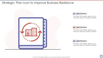 Strategic Plan Icon To Improve Business Resilience