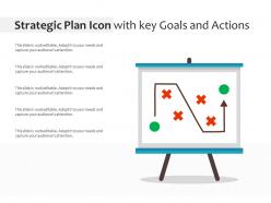 Strategic plan icon with key goals and actions