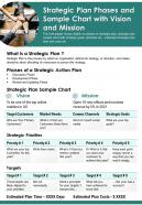 Strategic plan phases and sample chart with vision and mission presentation report infographic ppt pdf document