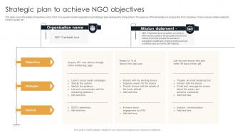 Strategic Plan To Achieve NGO Objectives