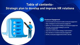 Strategic Plan To Develop And Improve HR Relations Powerpoint Presentation Slides Good Graphical