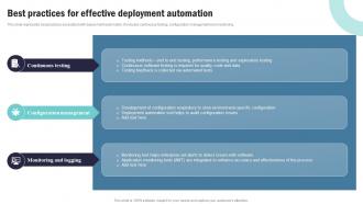 Strategic Plan To Implement Best Practices For Effective Deployment Automation Strategy SS V