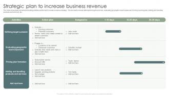 Strategic Plan To Increase Business Revenue