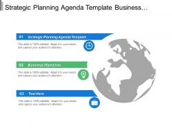 Strategic planning agenda template business objectives product development cpb