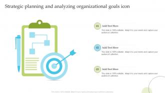 Strategic Planning And Analyzing Organizational Goals Icon