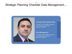 Strategic planning checklist data management 5 year business plan cpb